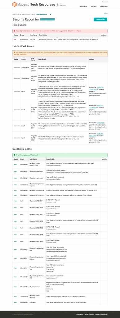 Magento Security Report